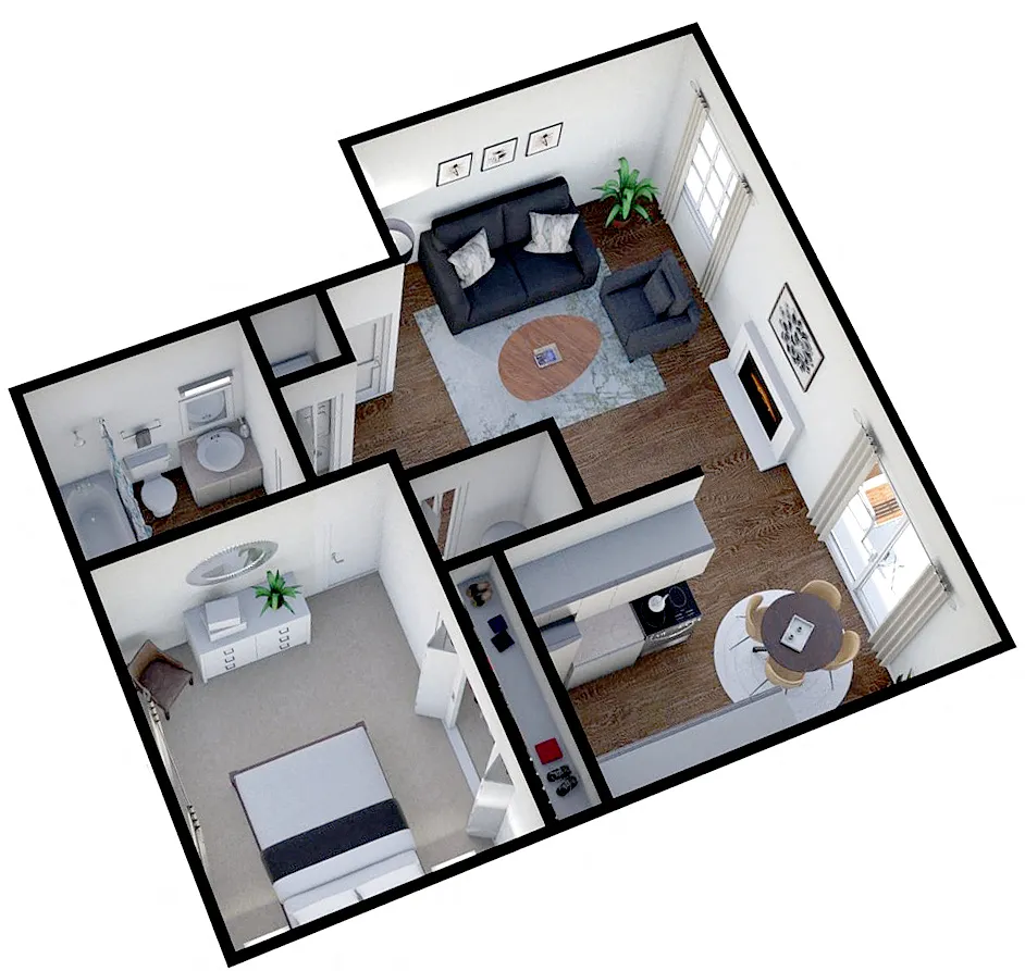 Floor plan One Bedroom