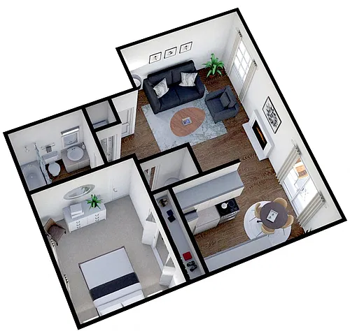 Floor plan One Bedroom