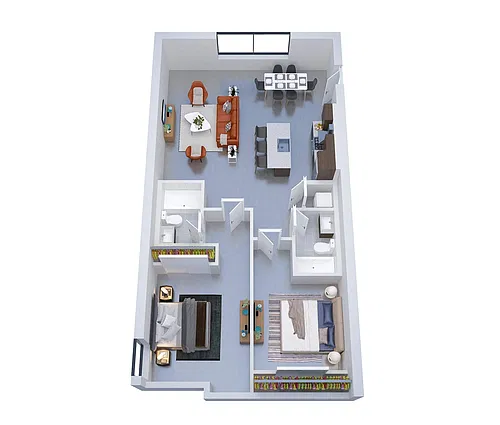 Floor plan Peanut Factory Flats 305