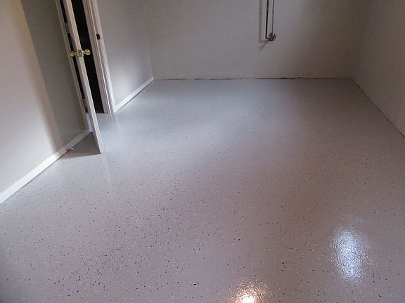 New epoxy basement storage