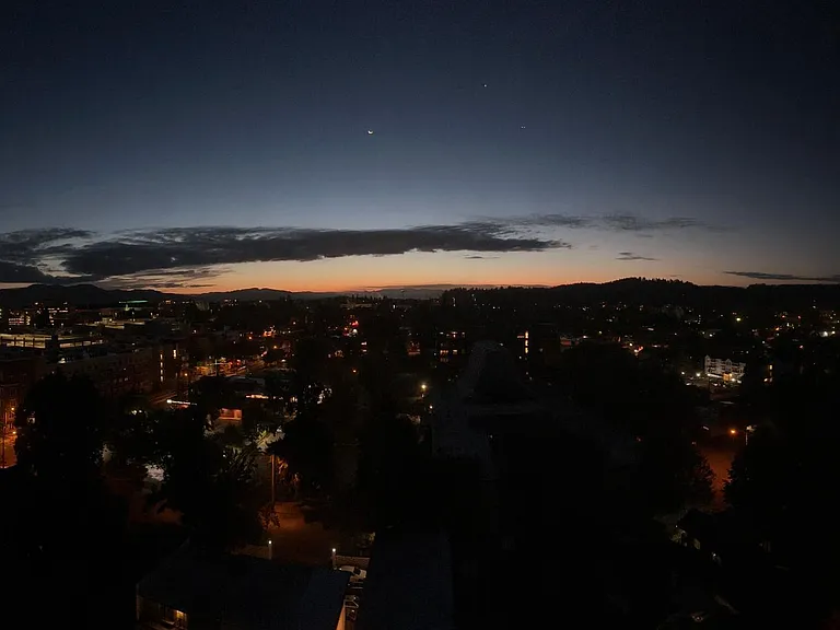 View of the sunrise looking East