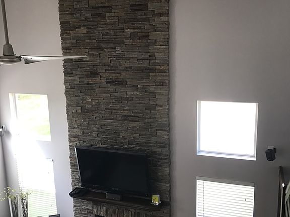 wood burning fireplace