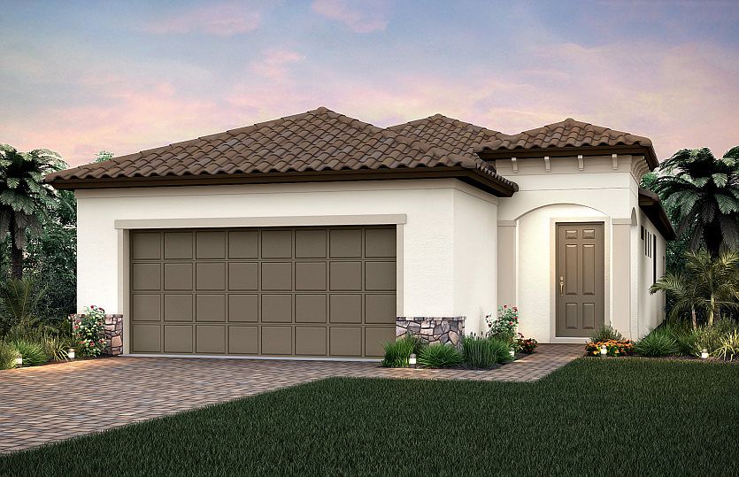 Exterior FM2A with arched entryway and tile roof