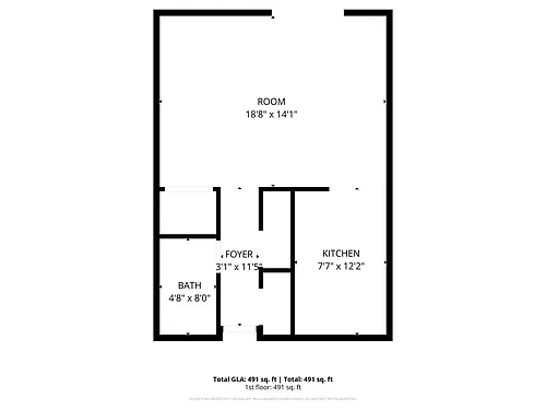 Floor plan Studio