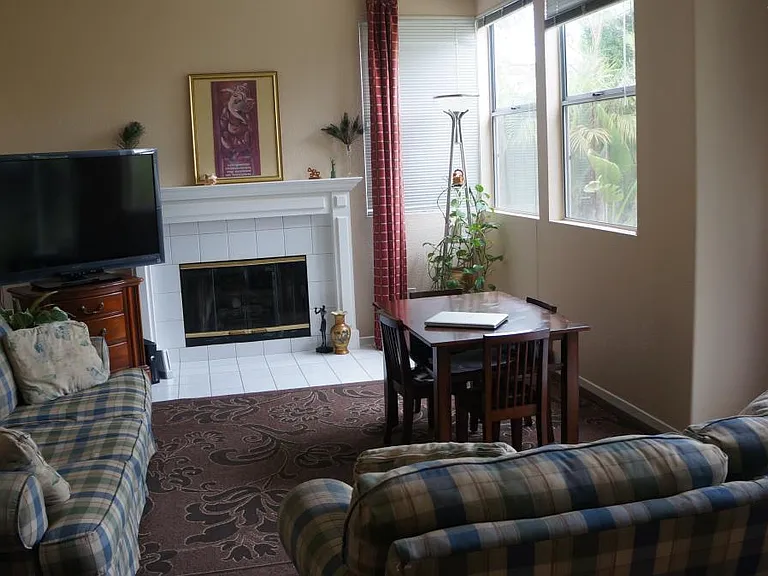 Family room, fireplace