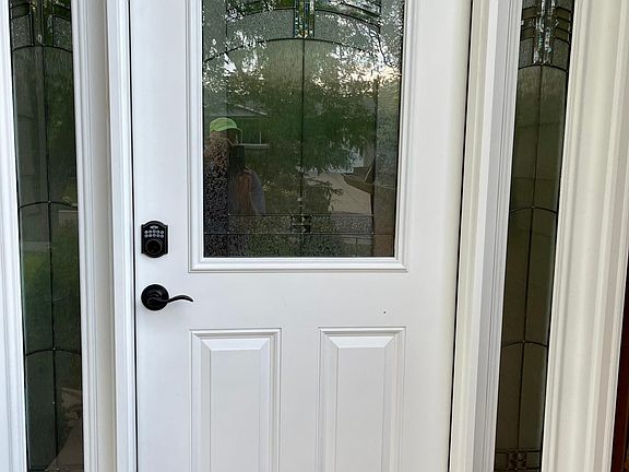 Leaded glass front door