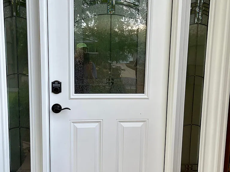 Leaded glass front door