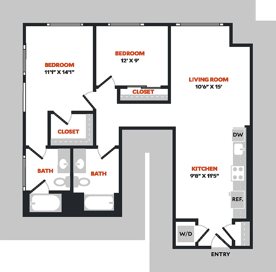 Floor plan Plan 2B