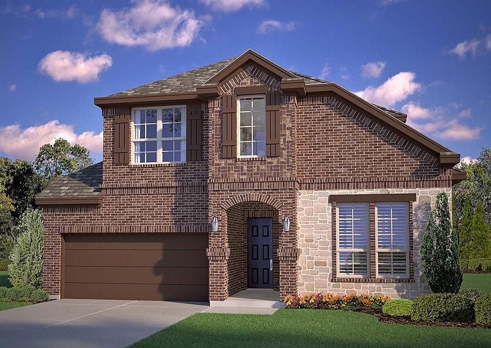 D.R. Horton's The Cedar Floorplan Elevation B. Photos shown here may not depict the specified home & features included are for illustration purposes only.