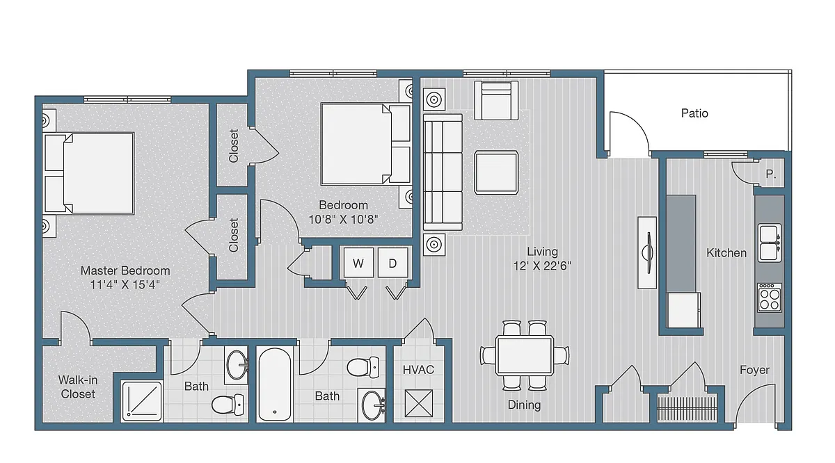 Floor plan 2x2 HC-R