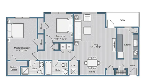 Floor plan 2x2 HC-R
