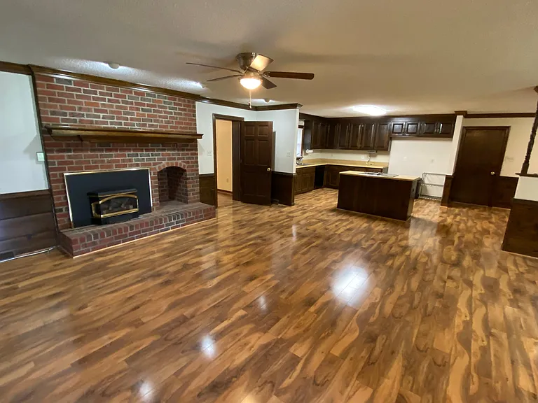 Living room into kitchen