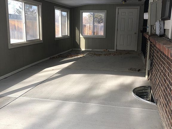 View of covered porch in back.
