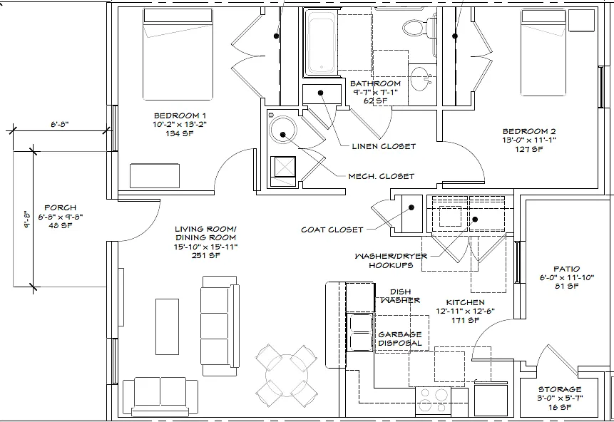 Floor plan 2 Bedroom