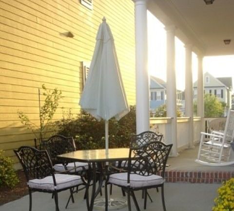 Besides the porches, you can grill or dine on the shady patio. 