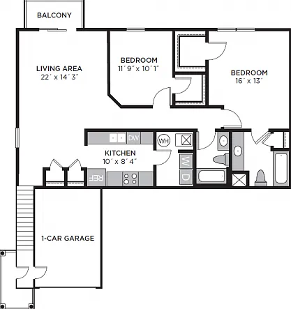 Chase Flat B | 2 Bedroom Apartment Home | LC New Albany Chase Flat B | 2 Bedroom Apartment Home | LC New Albany