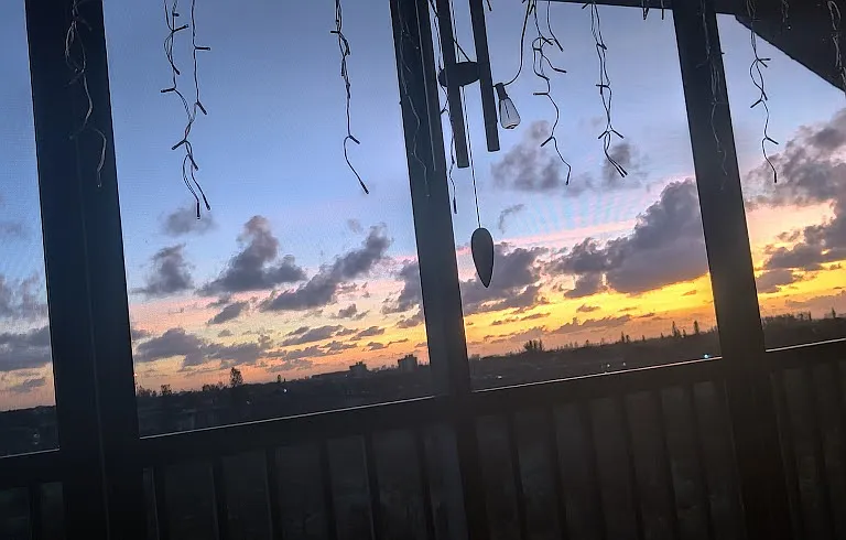 Sunrise from the living room