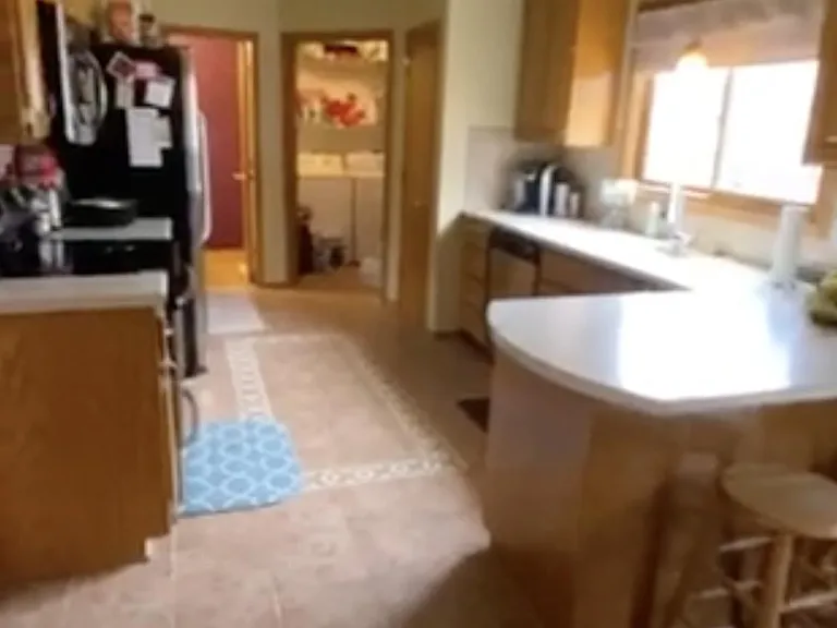 Kitchen and laundry room