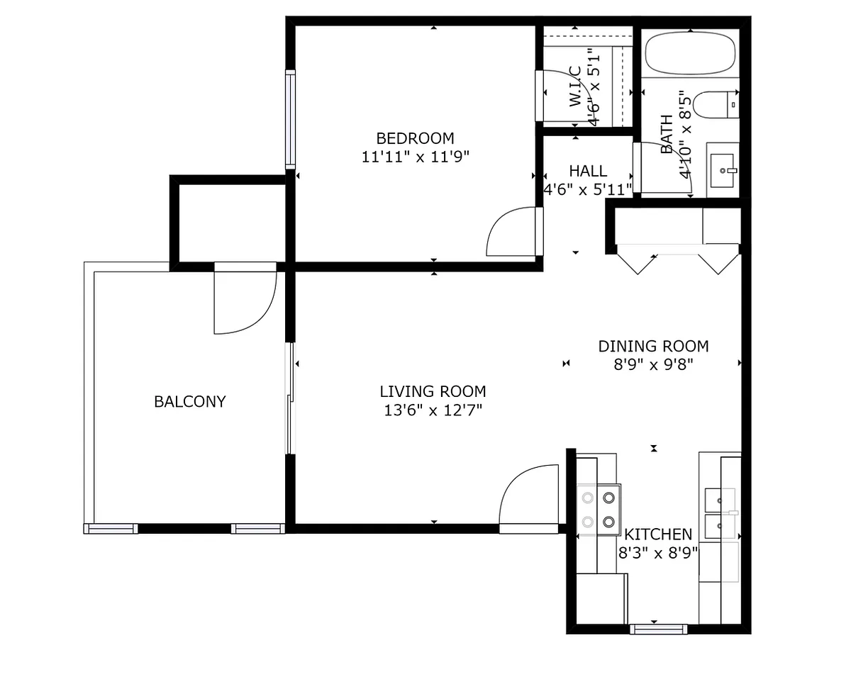 Floor plan 1X1