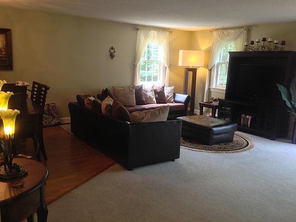 living room and dining area