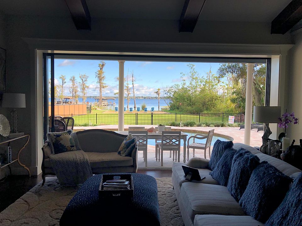 Living room view of Lake Tibet.