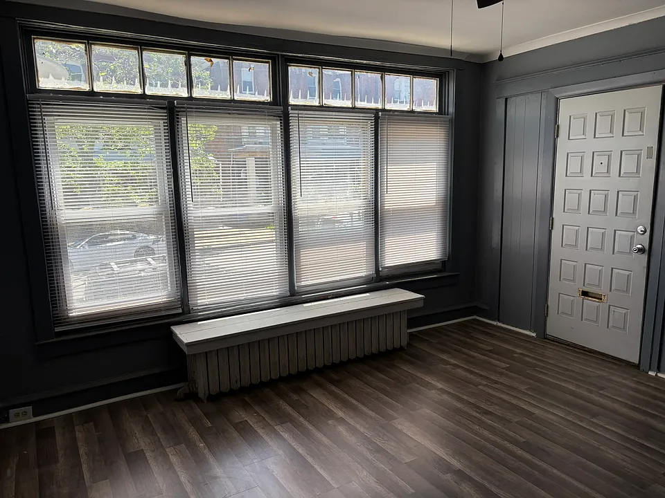 Living room showing entry door