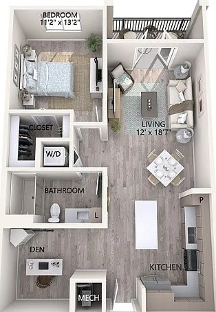1 Bedroom 1 Bathroom and Den 1 Bedroom 1 Bathroom and Den