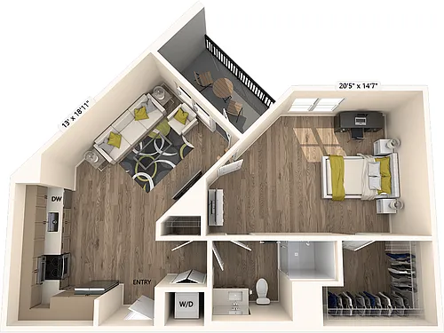Floor plan A3-FinishII-877sf