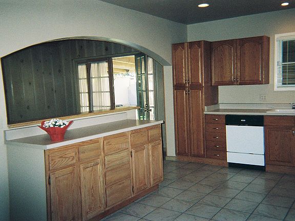 Kitchen into family room