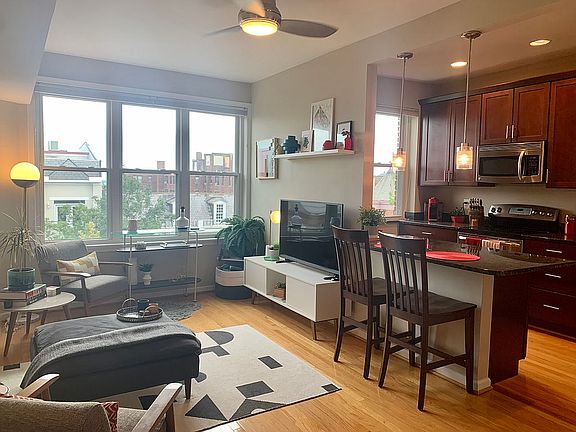 Living room and kitchen