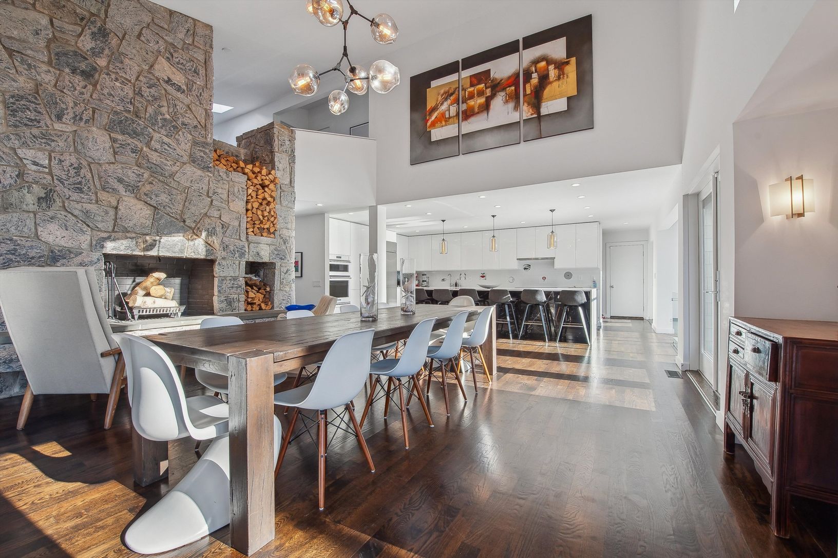 dining room looking into kitchen