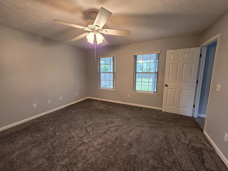 Master bedroom in the back of the home