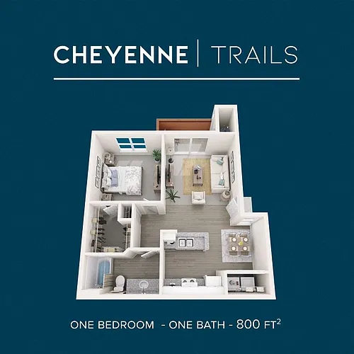 Floor plan 1Bed1Bath