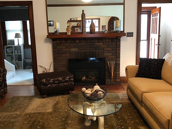 Gas fireplace in living room