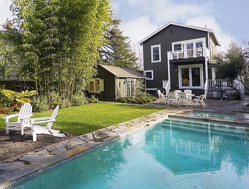 Backyard toward house