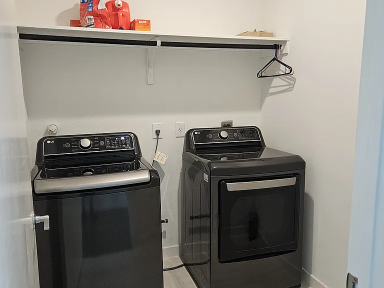 Extra large washer and dryer included on 3rd floor with all the bedrooms
