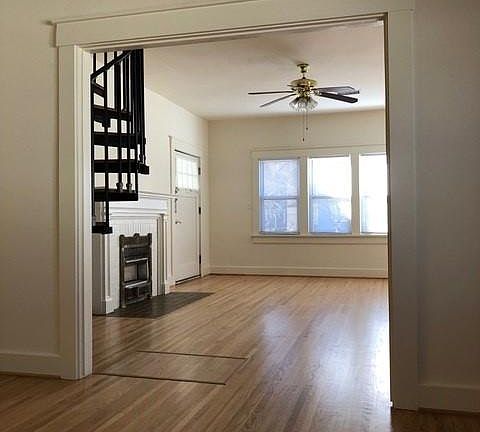 View from dining room to front door