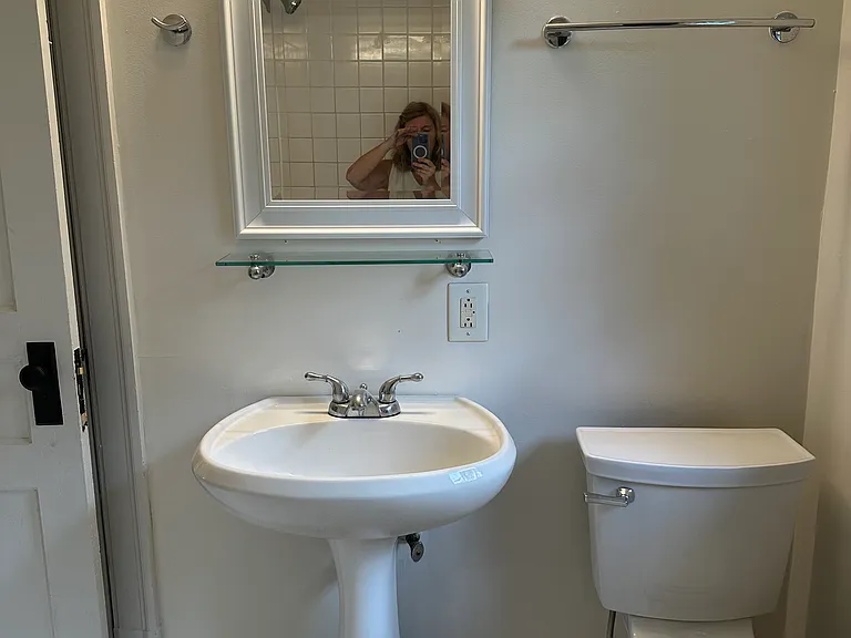 Bathroom has been updated and sparkling clean.