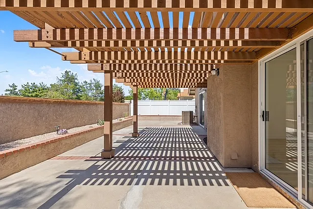 Backyard with pergola