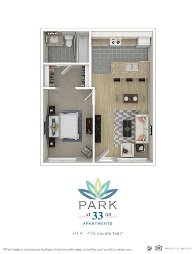 Floor plan 1X1 A