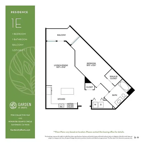 Floor plan 1E