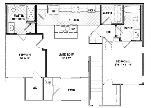 Floor plan 2x2C