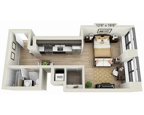 Floor plan Studio E1W