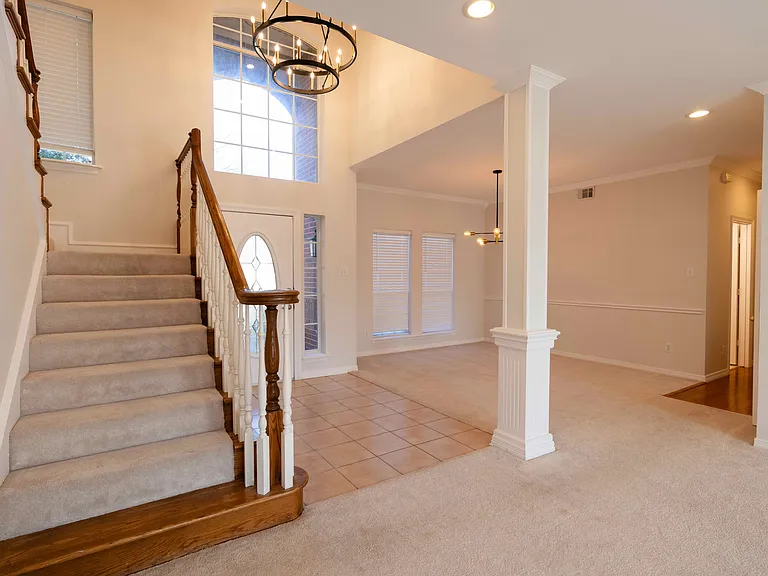 Carpeted stairs to lead to 2nd level
