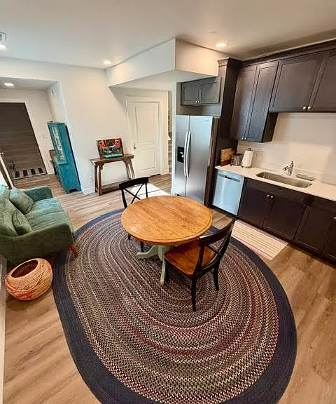 Full Kitchen and Living Area