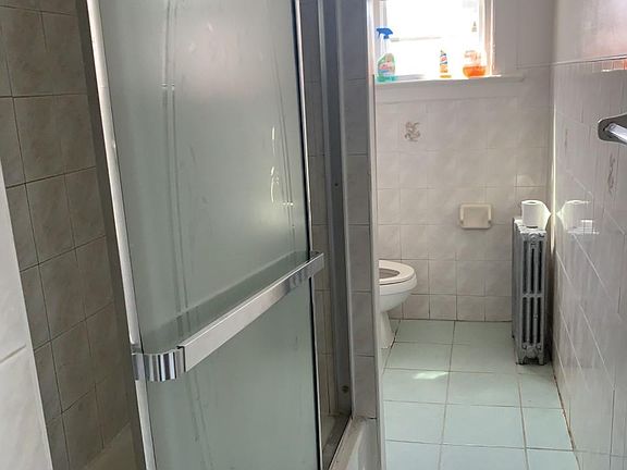 Bathroom, not yet tiled.