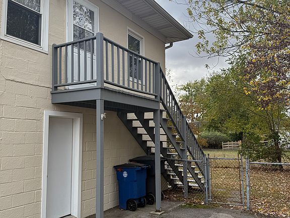Outside stairway entry