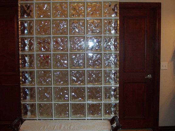glass block shower