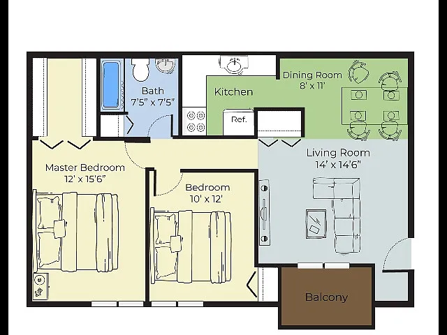 Floor plan Two Bedroom