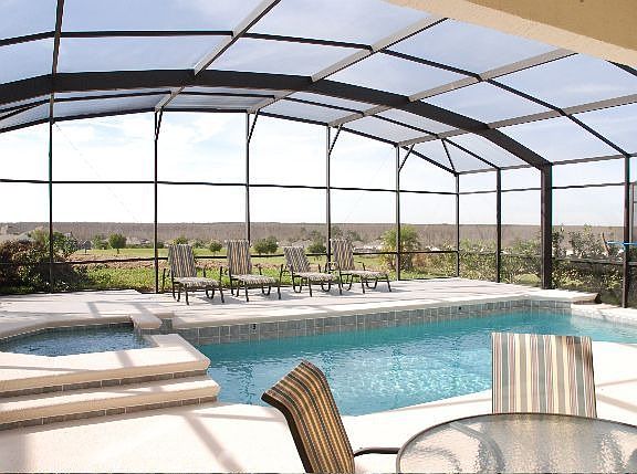 Large Pool Deck with Heated Pool & Spa